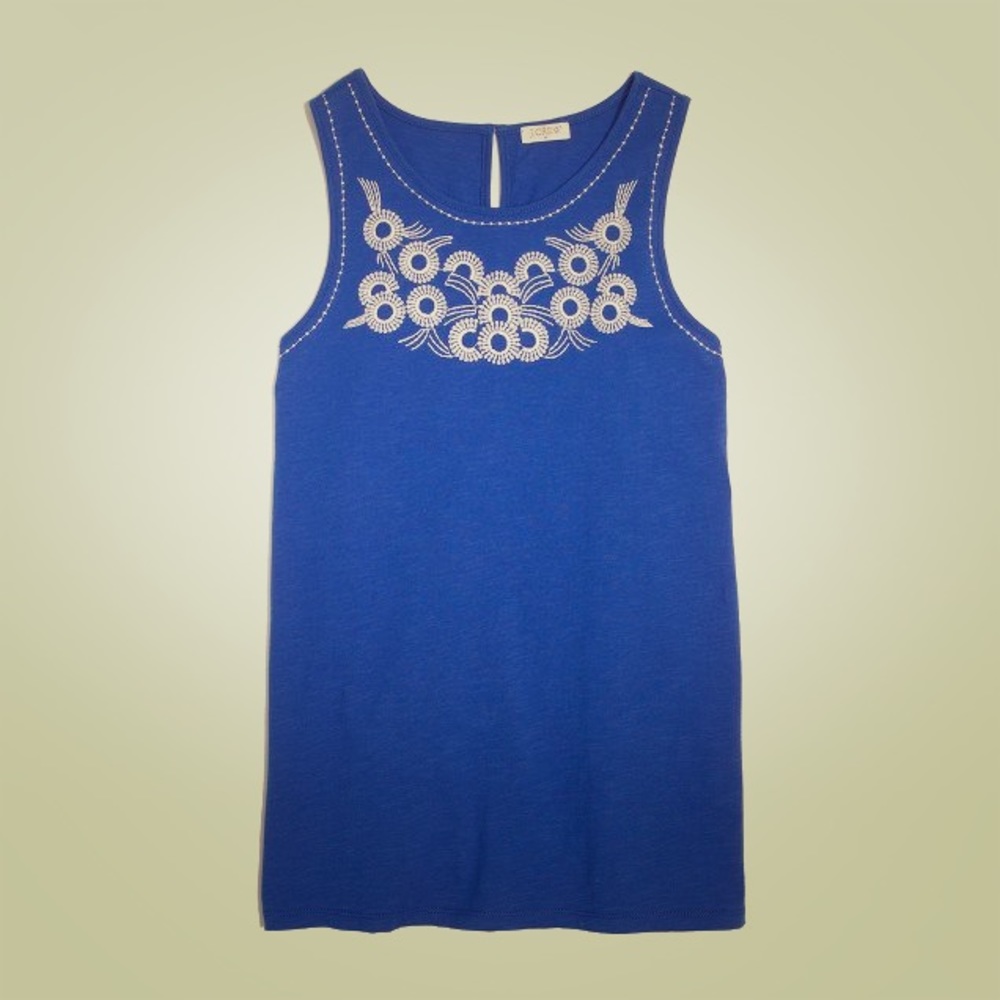 Embroidered sunflower tank top - NEW
